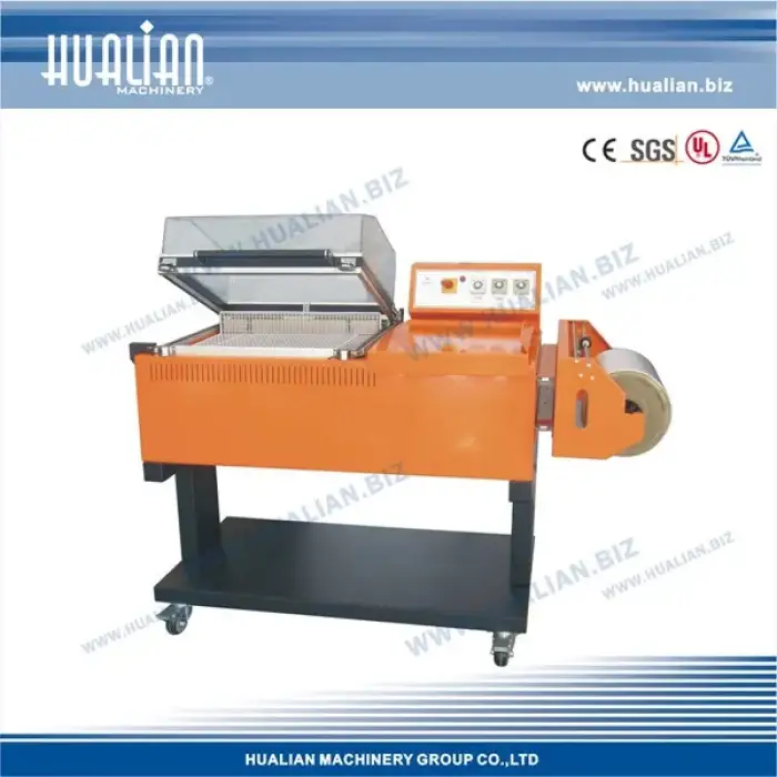 BSF-7060 Tunnel PVC Polyolefin Film Packing Heat Tube Cutting Shrink Wrapping Machine