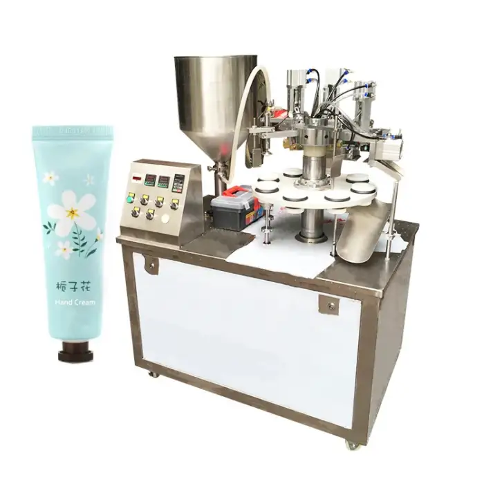 High speed high viscosity paste jam rotary 200g cosmetic tube filling machine