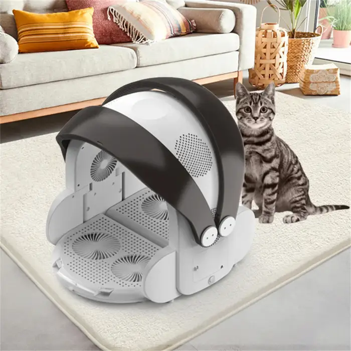 360 degree foldable 600w large capacity automatic cat hair dryer blowing machine smart dog pet hair dryer box