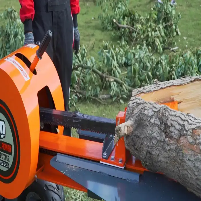 7hp Petrol powered domestic energy saving wood log cutter and splitter