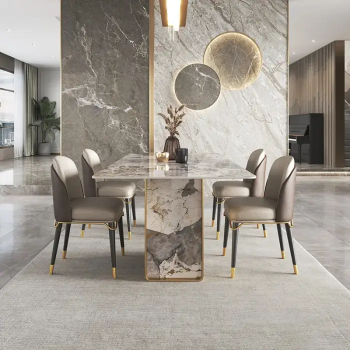Luxury Granite Dining Table Patagonia Set for Living Room