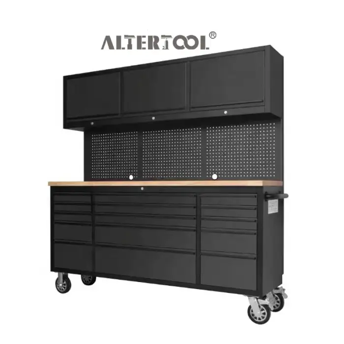 Garage Series Tool Drawer Storage Combination Rolling Tool Cabinet with Workbench