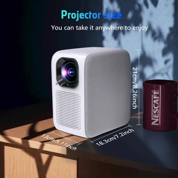 Wupro 4k Large Video Proyector Mini Portable LCD 350 ANSI Lumens High Brightness Projection for Home Theater System