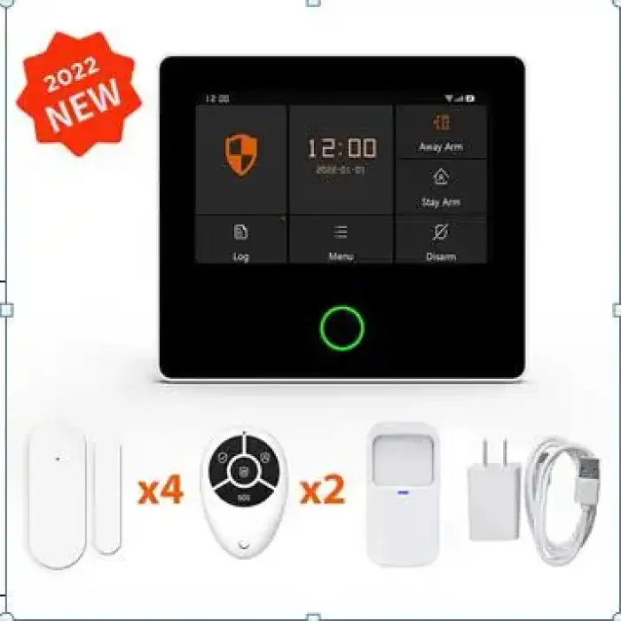 Wireless WIFI Smart 4G Alarm panel with Wireless interlinked smoke alarm and connected heat detector