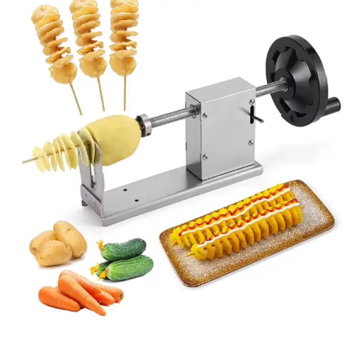 Snack Food Machines – Potato Chips Twister Slicer Cutter Tornado Cutting Machine