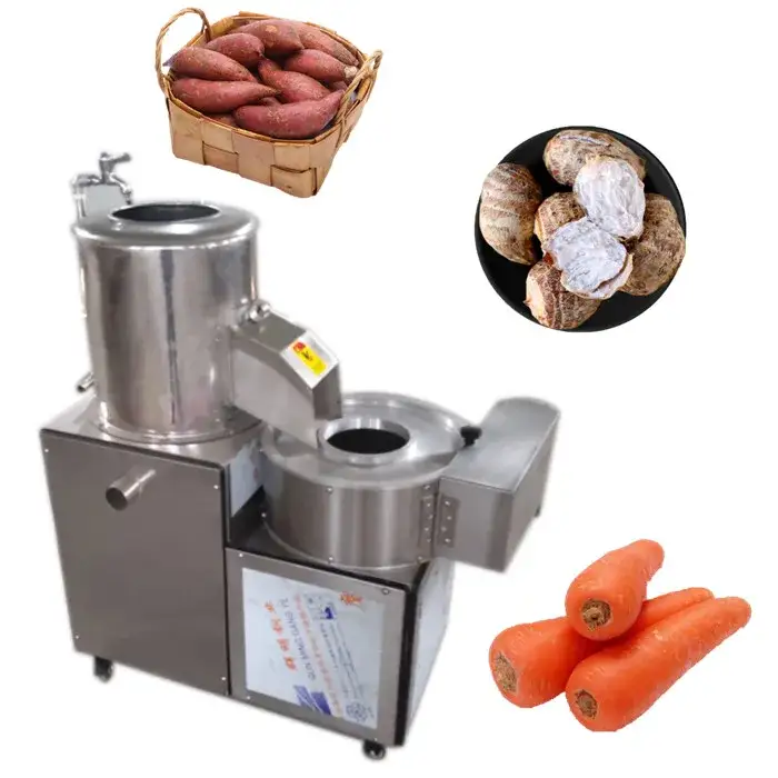 100-500kg or time potato washing and peeling machine taro cutting potato peeler and slicer machine carrot potato cleaning machine