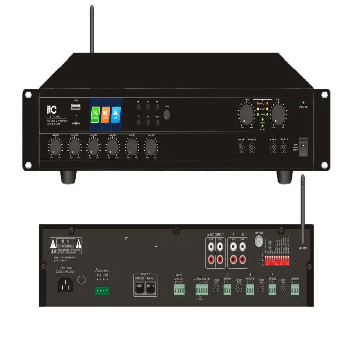 Quality 120W or 240W digital audio amplifier multi zone 2 4 zone PA