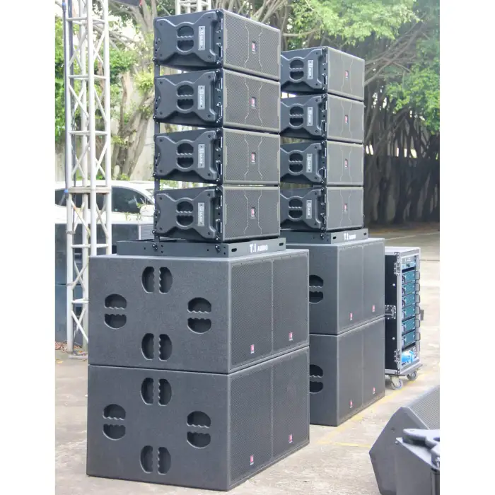 LA-210  dual 10 inch line array speaker waterproof  public address system outdoor speaker large