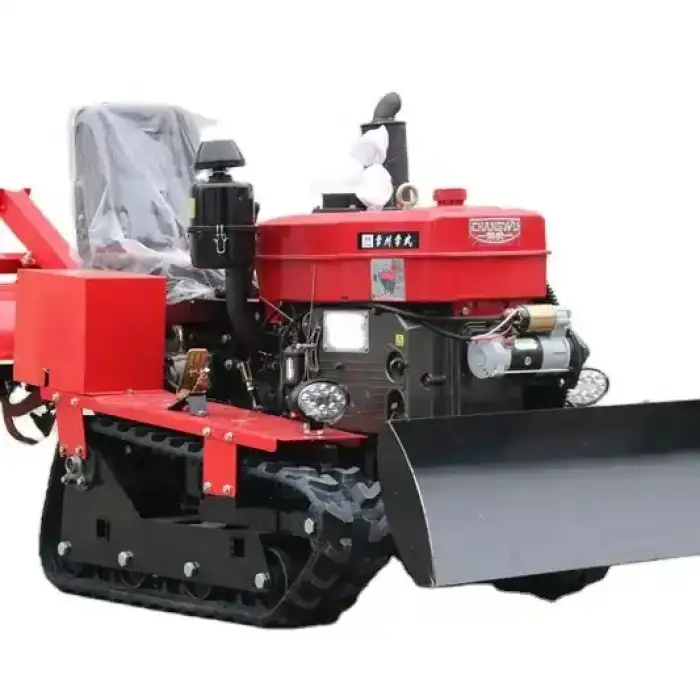 25 horsepower agricultural tracked micro tiller - SMALL walking tractor - orchard greenhouse planting