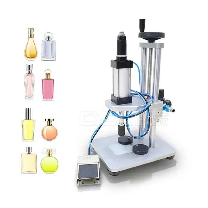 CYJX Semiauto Bottle Perfume Vial Spray Crimping Machine Bottle Capper Metal Pressing Collaring Machine Perfume Crimping Machine