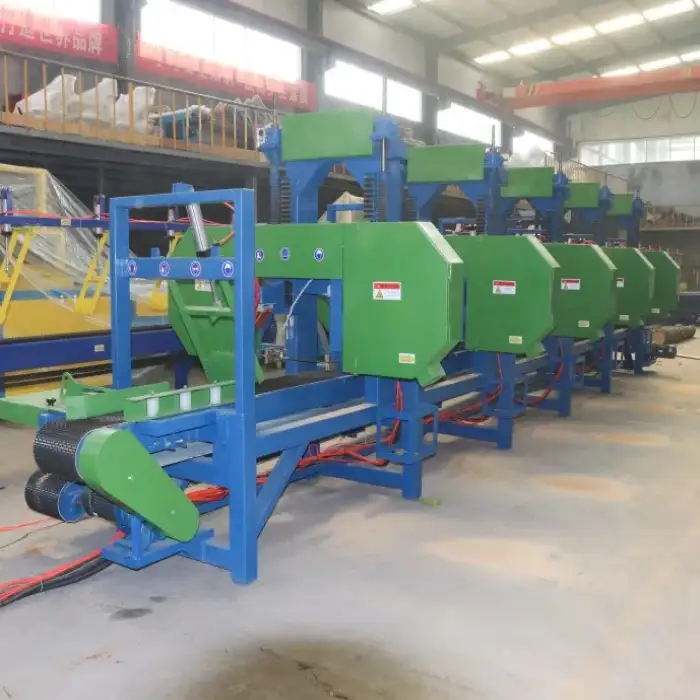 High-output Wood Multiple Heads Sawmill Timber Multi-blade Saw Machine