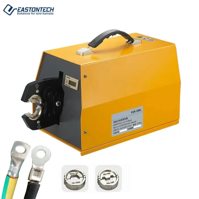 FEK-300L 8-300mm2 Lug Hexagon Pneumatic Terminal Crimping Machine Portable Crimping Tools