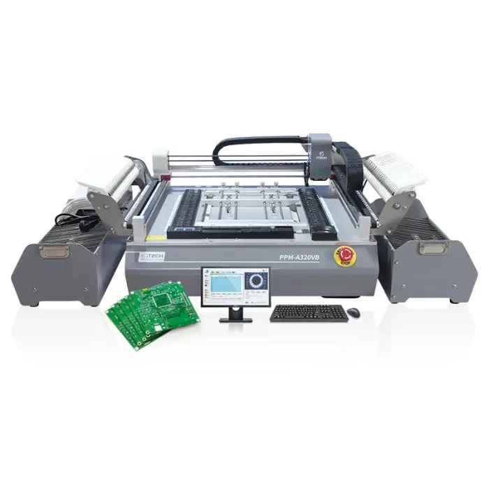 ITECH Automatic LED Pcb Making Machine Desktop Smt Pick And Place Machine Chip Mounter With 4 Camera For Smd Pcb Assemble Line