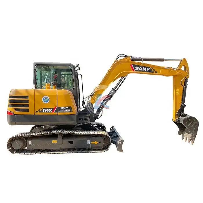 V2607 Engine SY60C excavator Crawling Hydraulic 6 Ton Earth Moving Machinery