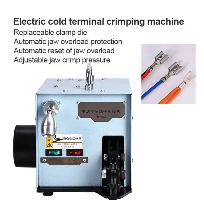 YQ-02A Terminal crimping machine 60W or 220V 50Hz electric cold pressing terminal crimping machine