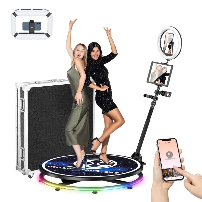 68cm 360 Spinner Wedding Party Supplies Photobooth 360 Photobooth Automatic Spinner with free Metal Flight Case