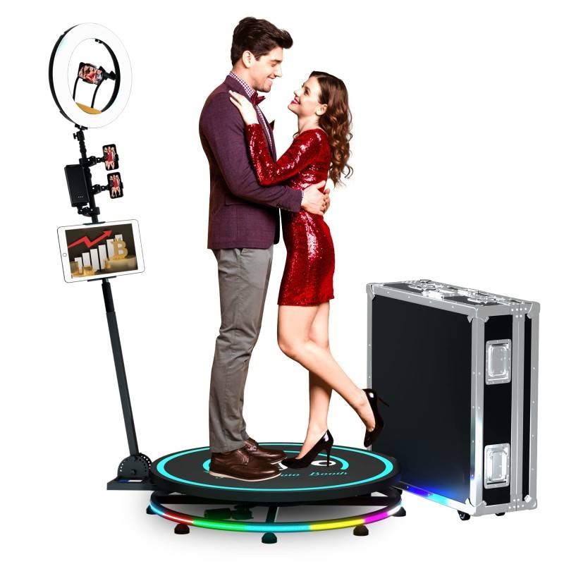 68cm 360 Spinner Wedding Party Supplies Photobooth 360 Photobooth Automatic Spinner with free Metal Flight Case