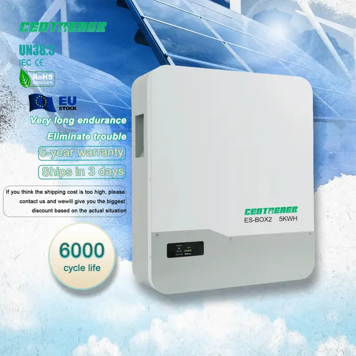 51.2V 150Ah 7.6kWh Home Solar Energy Battery Storage System with Built-In BMS, Wall-Mount Residential ESS.