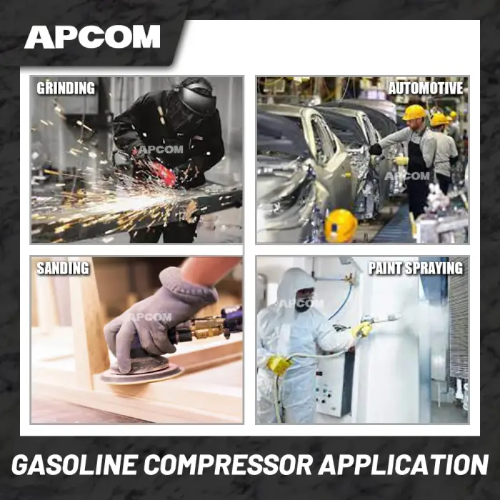 APCOM 18HP Generator Electric Welding Machine with Gasoline Engine and Air Compressor