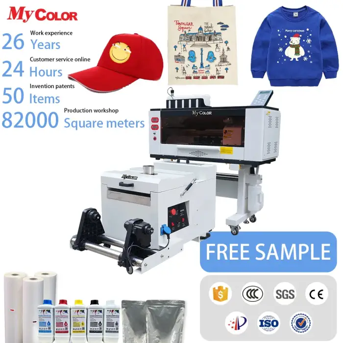 MyColor A3 Dtf Printers 30cm 2 I3200 Heads Dual Xp600 Dtf Printer With Powder Shaker Machine