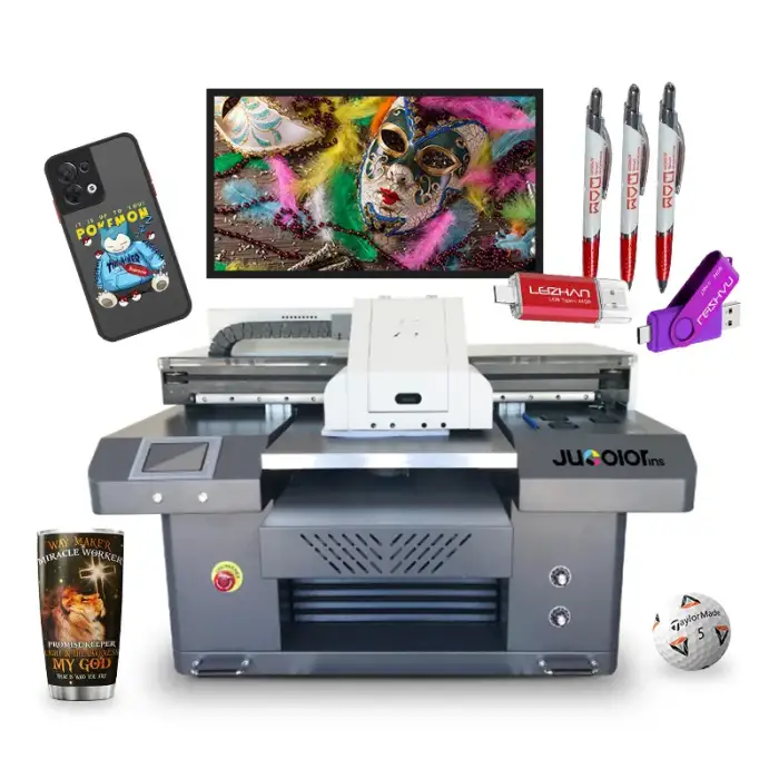 UV Drucker Color Printer Machine MDF Plastic Bottle Metal Phone Case A2 Flatbed UV Printer Price