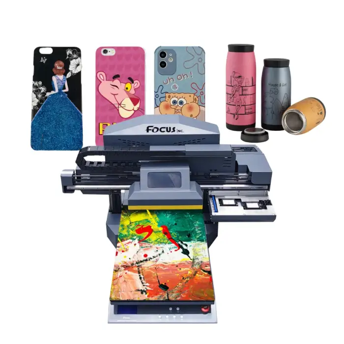 Sticker film printers machine flatbed tx800 for ceramic tea packaging uv flatbed printer