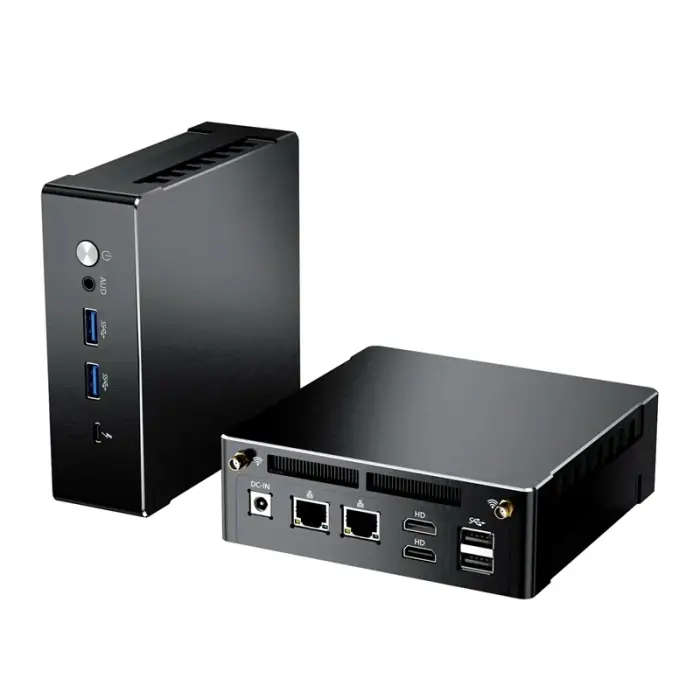 YISSIY NUC Portable Mini Computer DDR5 RAM PCIE4.0 SSD R9 7940HS Radeon 780M Graphics USB-C Triple Display Wi-Fi 6e Mini PC