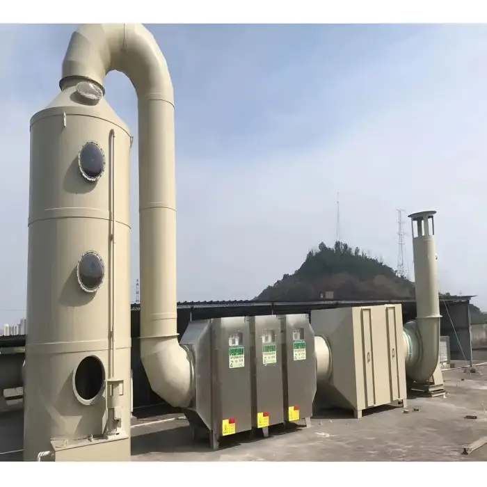 Chemical scrubber+UV Photolysis Oxidation Purifier+activated carbon adsorption Factory Deodorization Waste Gas Disposal Plant