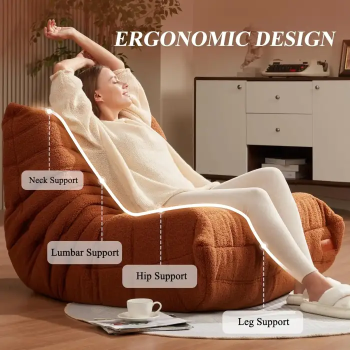 Living room lazy compression sofa Memory Foam Sponge furniture One Seater Floor Chair Lazy Tatami Sofa