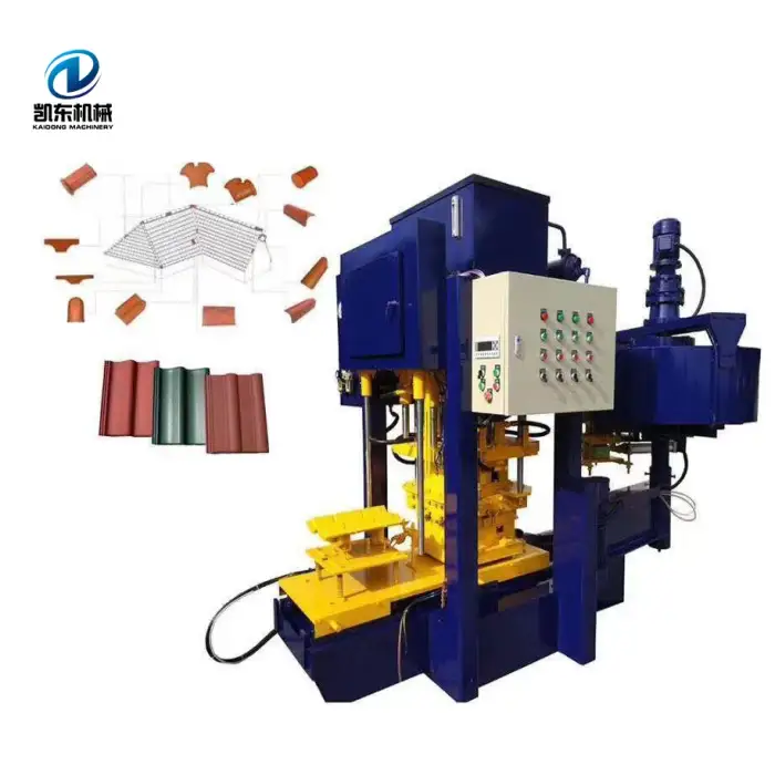 Pression automatic concrete making machine for roof tiles