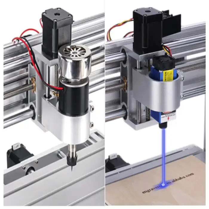 2 in 1 Wood or Acrylic or PCB or PVC CNC 3018 Carving Laser Engraving Milling Machine With Offline