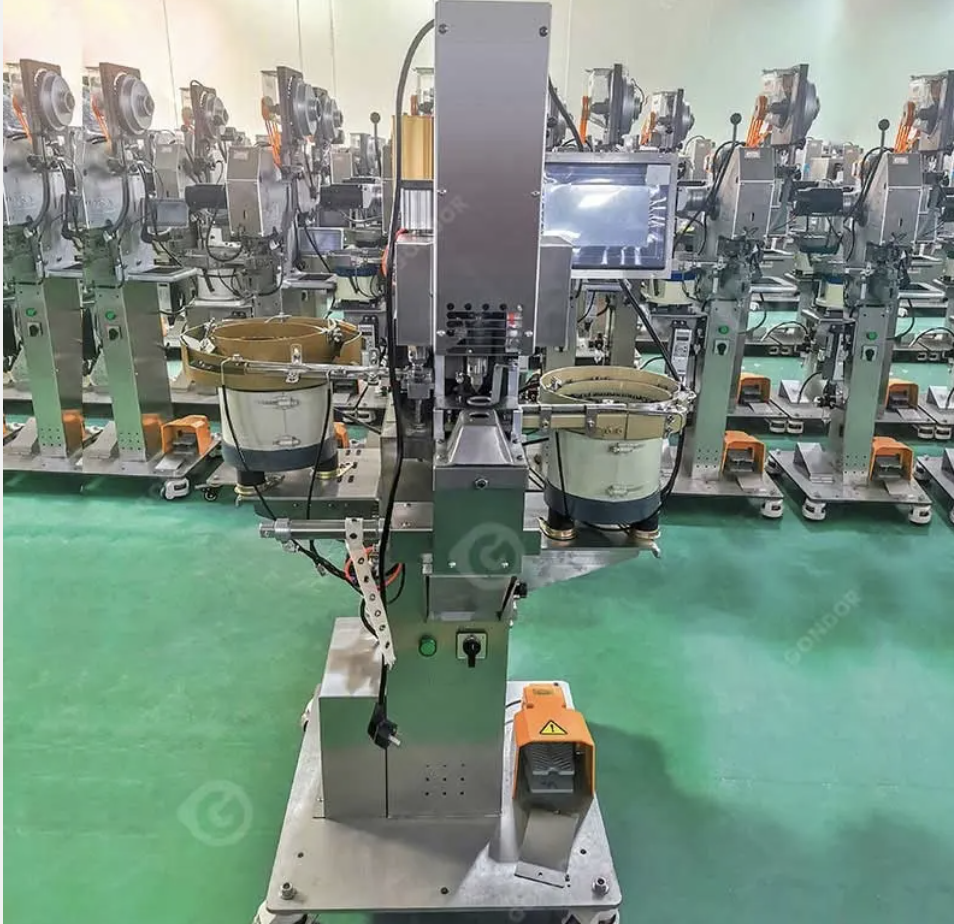 Fully Automatic 4 Part Snap Botton Jeans Metal Button Attaching Rivet Hand Press Machine