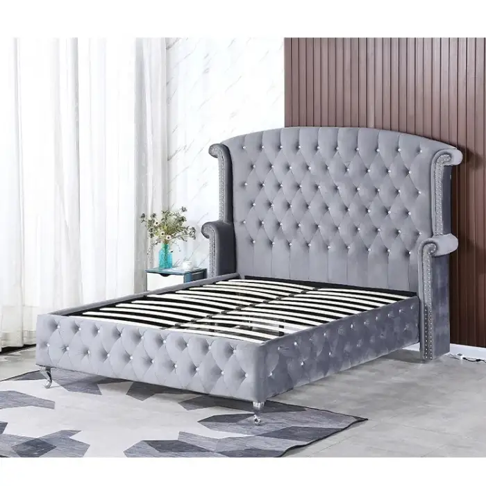 Tufted double bed Adjustable Twin Frame Queen Single American King Size Gas Lift bed