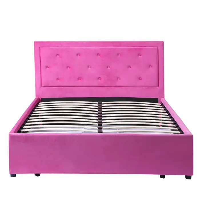 Tufted double bed Adjustable Twin Frame Queen Single American King Size Gas Lift bed