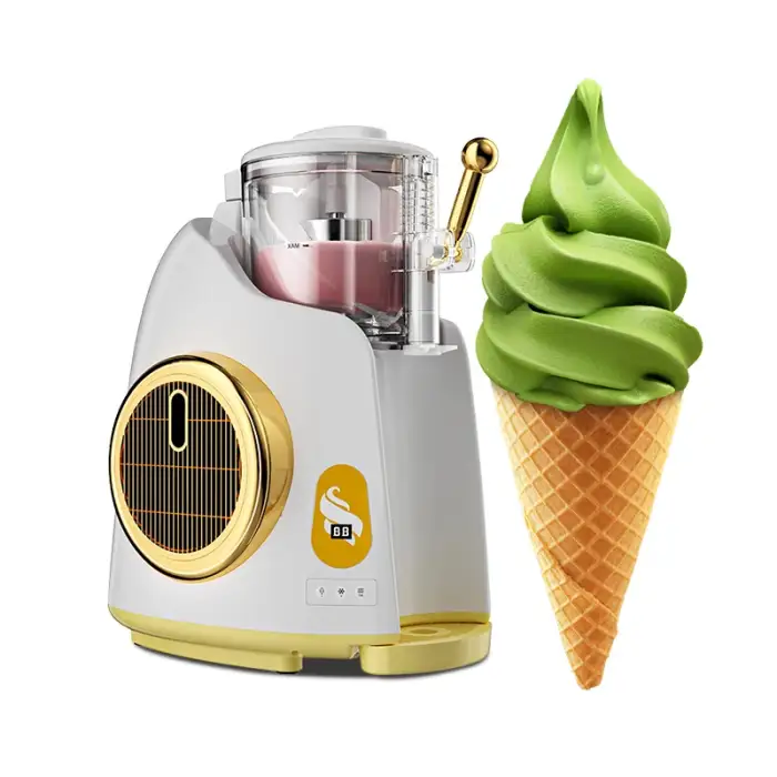 Huiwhen batch household desktop mini ice cream machine automatic soft ice cream making machine