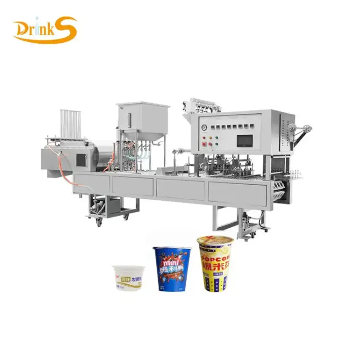 Customized Automatic Plastic Ice Cream Jelly Yogurt Water Cup Filling Sealing Machine