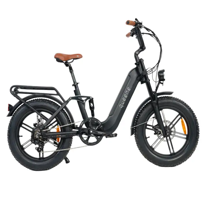 Queene Electric Bike 20 Inch Fat Tire Off Road Ebike 48V Powerful Mountain Electric Bicycle For Adults Cycling E BIKE