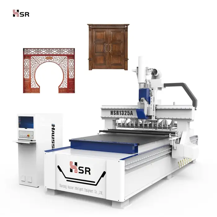 Hausser CNC Nesting Machine Manufacturer 3 Axis Automatic Tool Changer MDF Wood ATC CNC Machine Router For Wooden Furniture