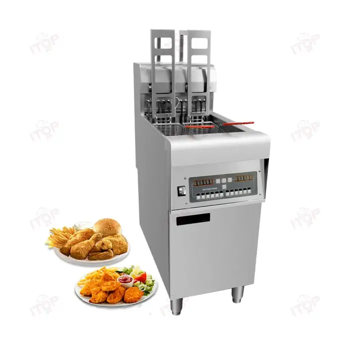 Automatic Lifting Electric Frying Pan Commercial Temperature Control Deep Fryer For Kfc Hotel Fast Food Restaurant Snack Bar