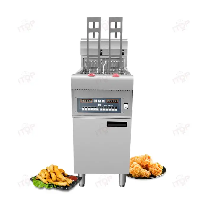 Automatic Lifting Electric Frying Pan Commercial Temperature Control Deep Fryer For Kfc Hotel Fast Food Restaurant Snack Bar