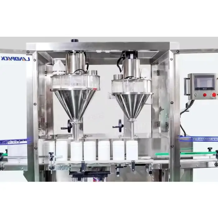 Automatic Spice Talcum Toner Flour Protein Ice Cream Powder Jar Packing Filling Machine