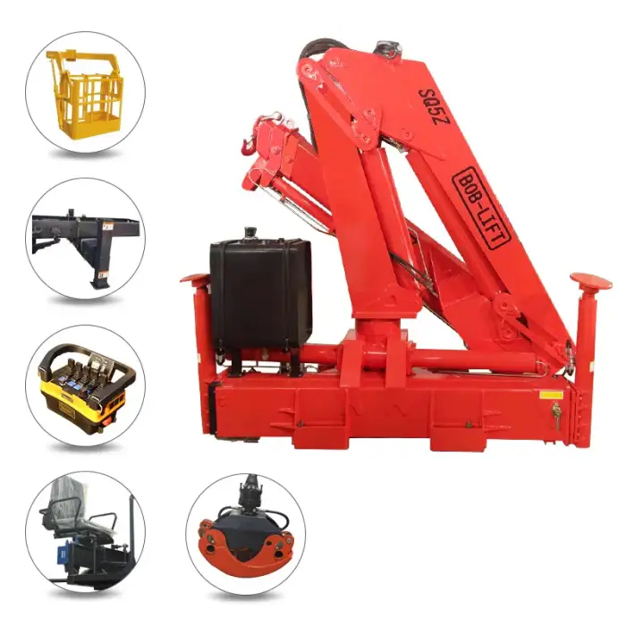 BOB-LIFT Truck Mounted Crane 3~8 Ton New Crane Customizable 1~30 Ton Telescopic Knuckle Boom Truck Mounted Crane For Sales