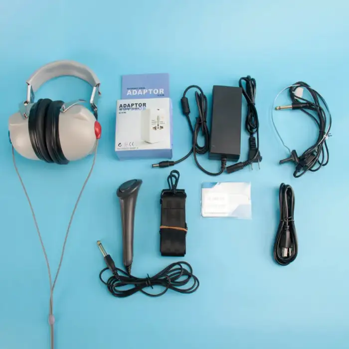 portable clinical audiometer headphones medical diagnostic machine