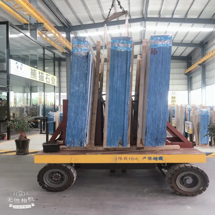 Stone Machinery Granite Transport Wireless Remote Control Cart 10T for Moving Bundle Slabs Factory Warehouse