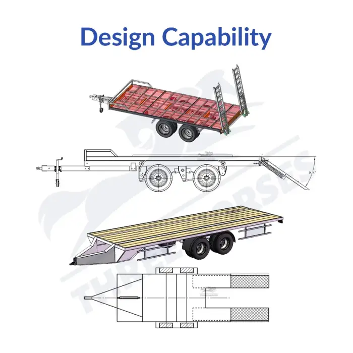 Galvanized flat bed car trailer trucks and trailers for towing cars