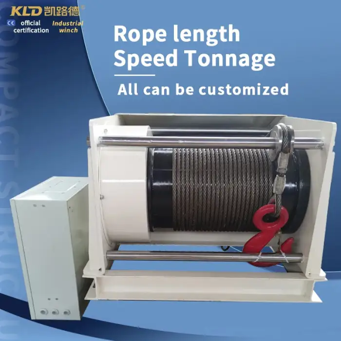 Pipeline traction winch 6 tonne steel cable pulling winch machine can be customised