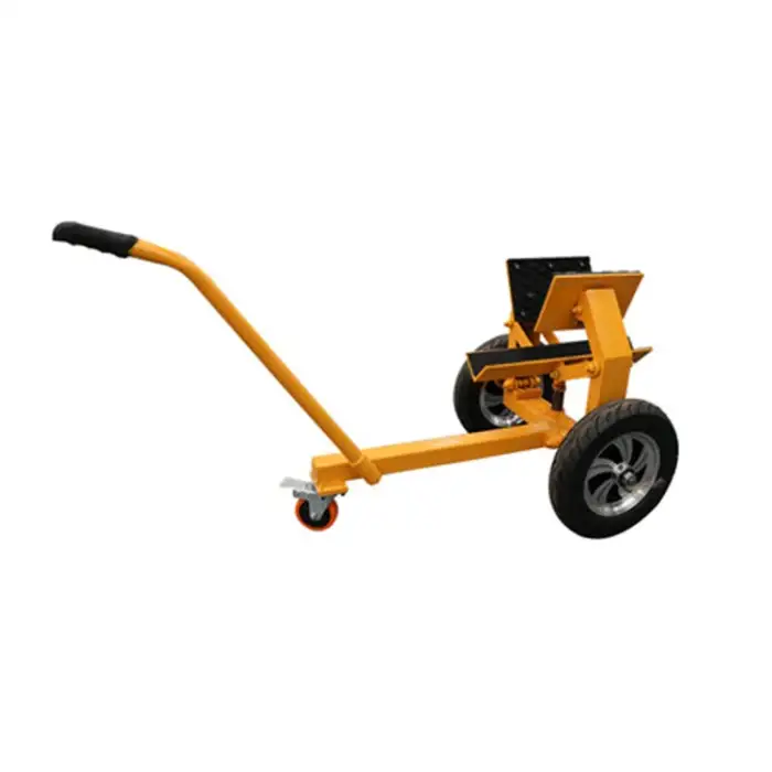 Yellow Self-Locking Stone Splint Trolley Dolly New Design Handling Equipment for Industry Machinery Transportation