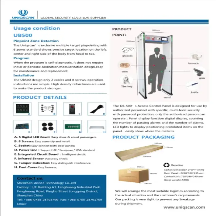 CCTV camera security system Six Zones Walk Through Metal Detector Lcd Screen Cctv Security Camera System