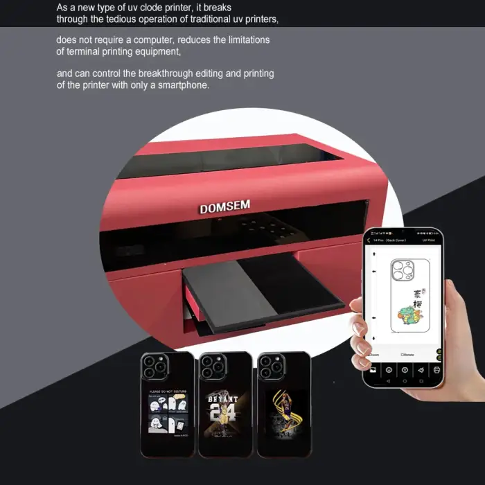 Smart APP Bluetooth Inkjet UV Printer (A4) for Phone Case Printing