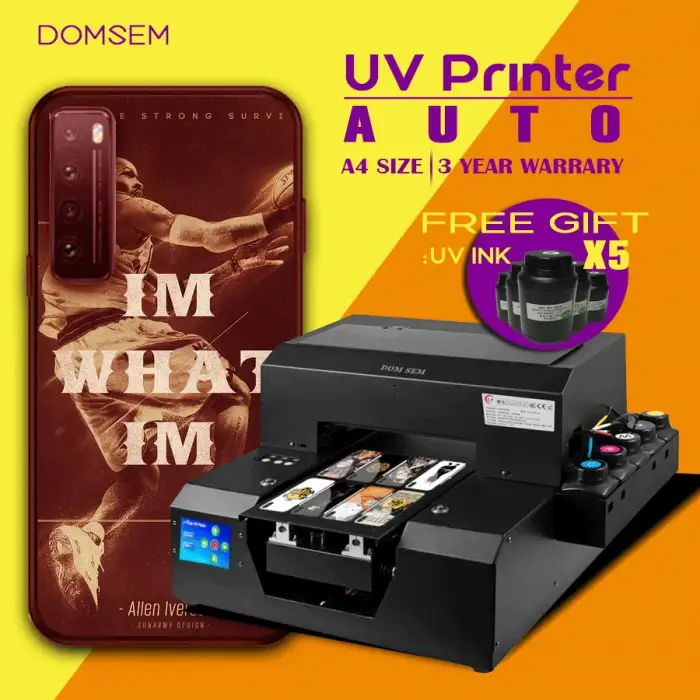 A4 Digital Flatbed UV Phone Case Printers Mobile Phone Cover Printing Machine